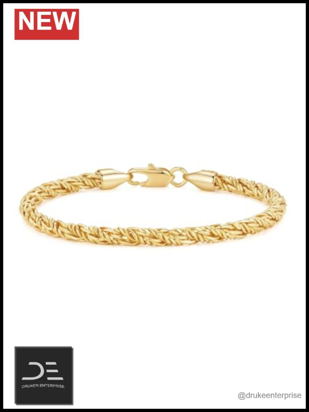 14K Gold Plated Rope Chain Bracelet Women Link Bracelets